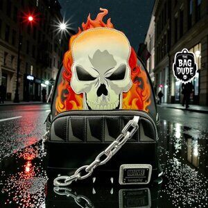 Loungefly Marvel Ghost Rider MegaCon Exclusive Glow Cosplay Mini Backpack